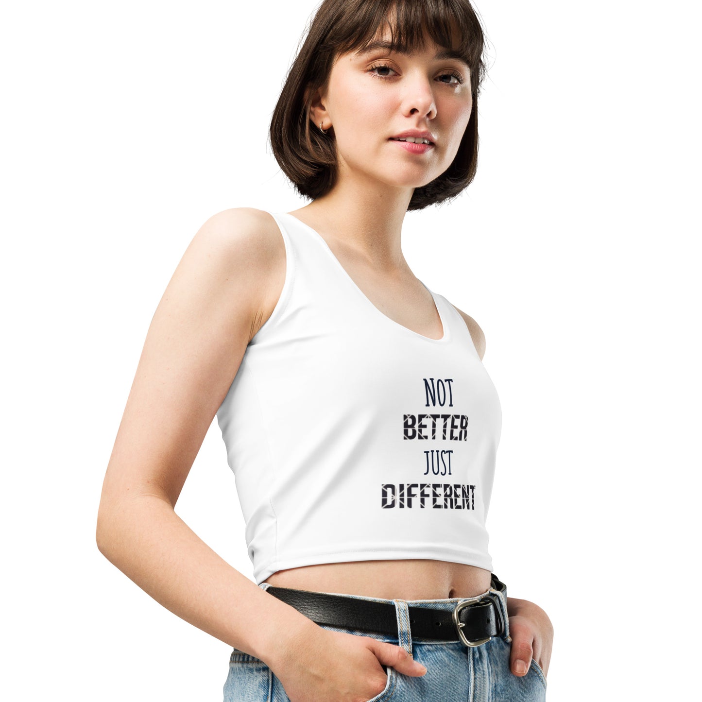 Crop-top Coupé et Cousu par Sublimation Not better just different