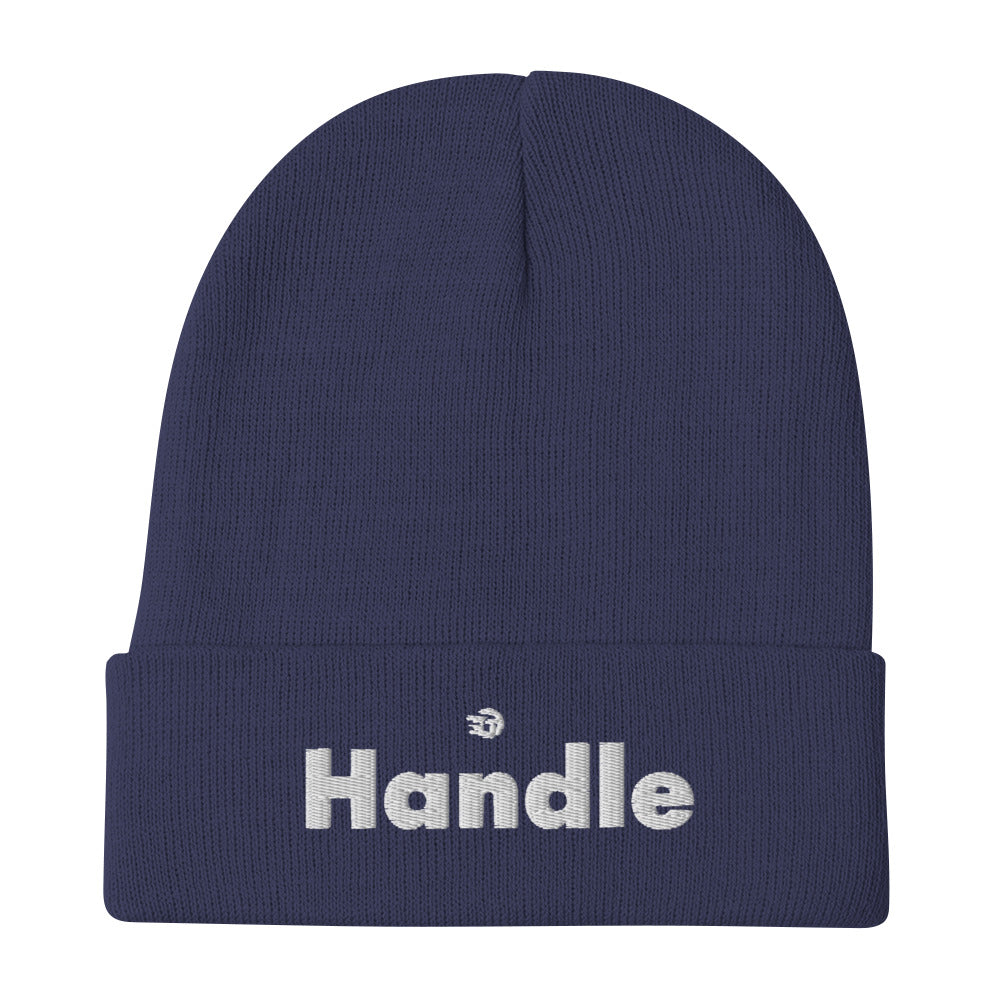 “Handle” embroidered beanie