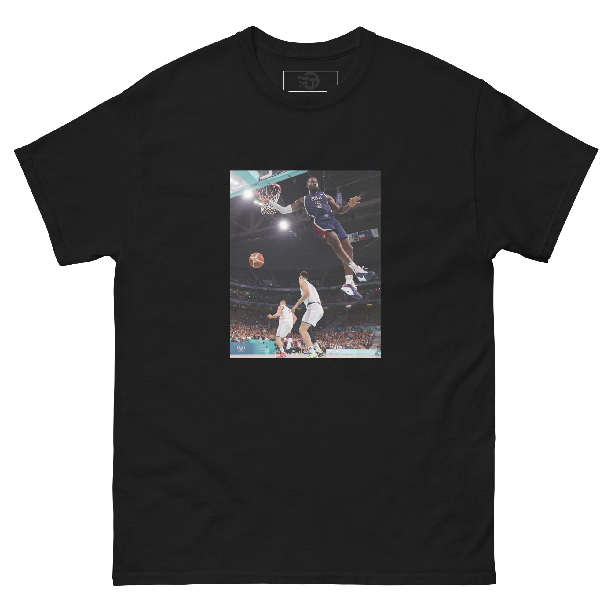 T-shirt classique unisexe Lebron James Iconic Olympic picture