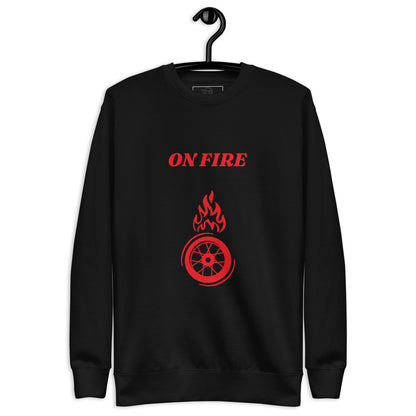 Sweatshirt premium unisexe on fire