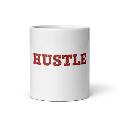 HUSTLE Glossy White Mug