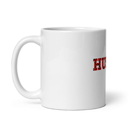 HUSTLE Glossy White Mug