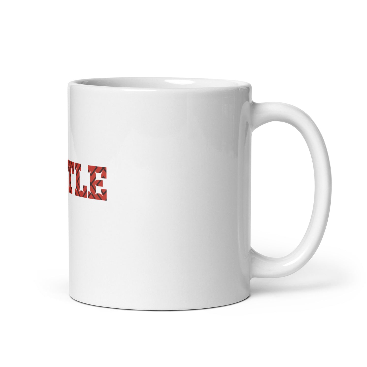 HUSTLE Glossy White Mug