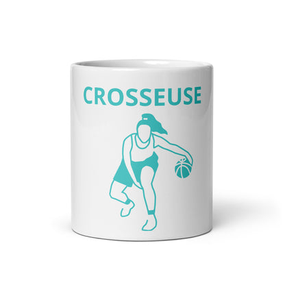 Glossy White Mug "crosseuse"