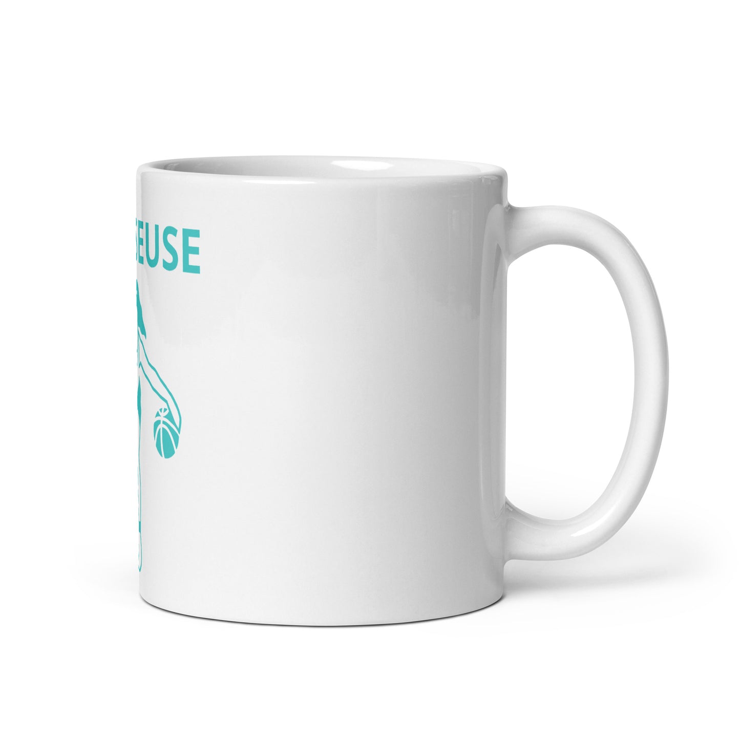 Glossy White Mug "crosseuse"