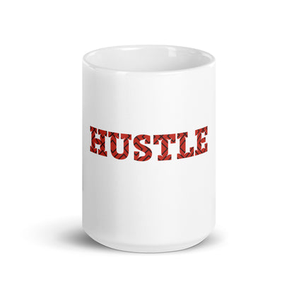 HUSTLE Glossy White Mug