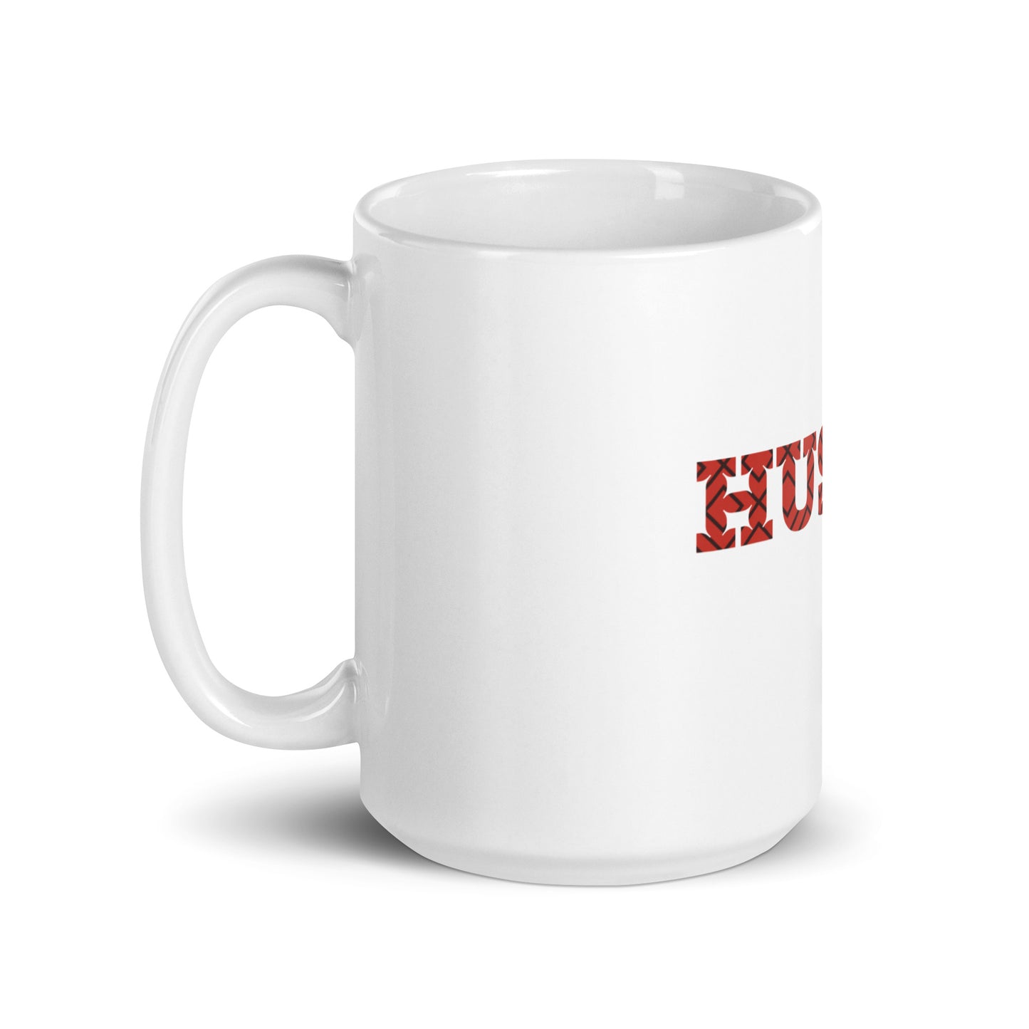 HUSTLE Glossy White Mug