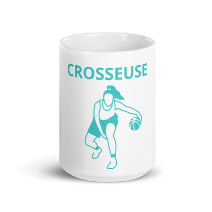 Glossy White Mug "crosseuse"