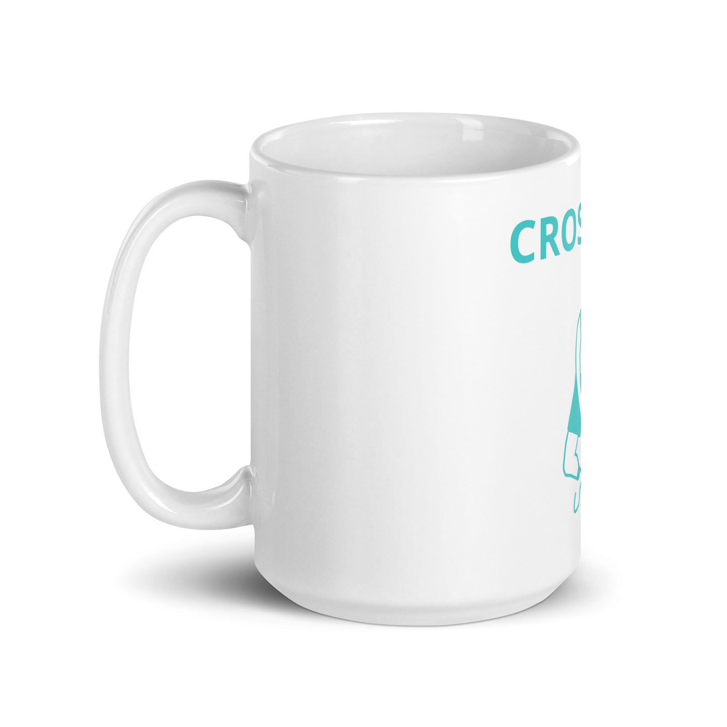 Glossy White Mug "crosseuse"