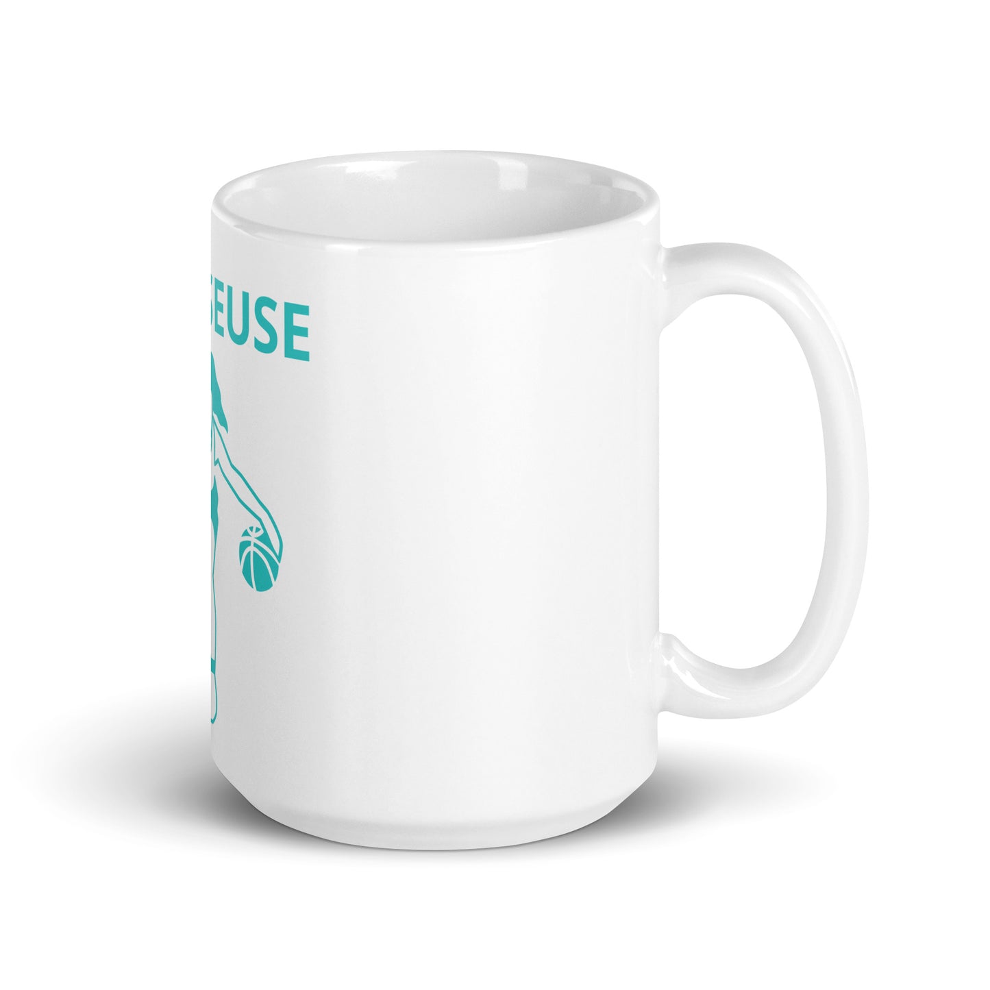 Glossy White Mug "crosseuse"