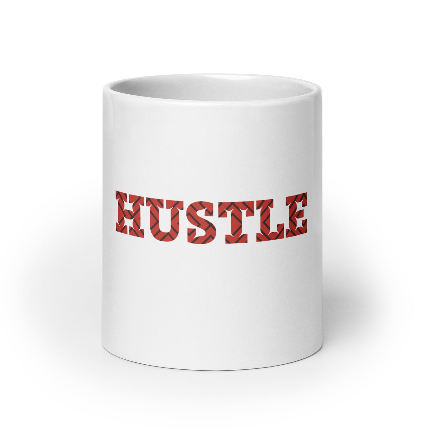 HUSTLE Glossy White Mug