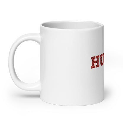 HUSTLE Glossy White Mug