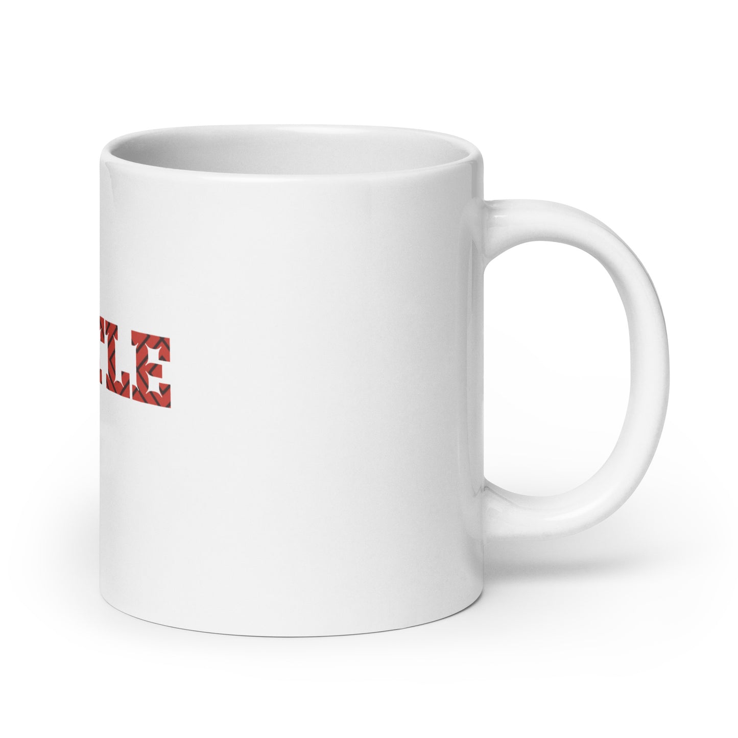 HUSTLE Glossy White Mug