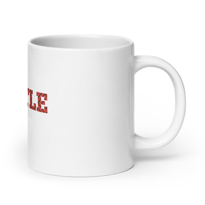 HUSTLE Glossy White Mug