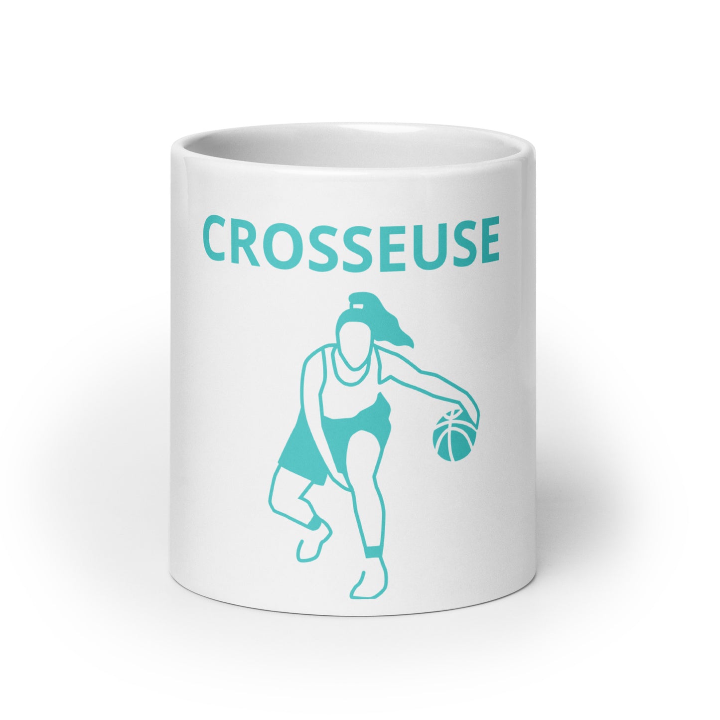 Glossy White Mug "crosseuse"