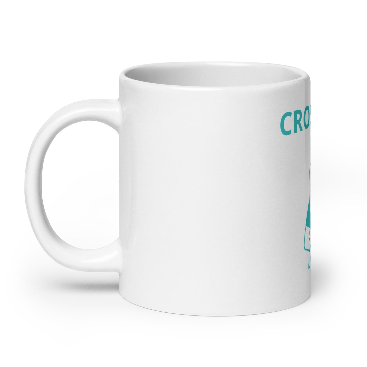 Glossy White Mug "crosseuse"