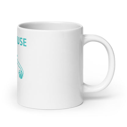 Glossy White Mug "crosseuse"