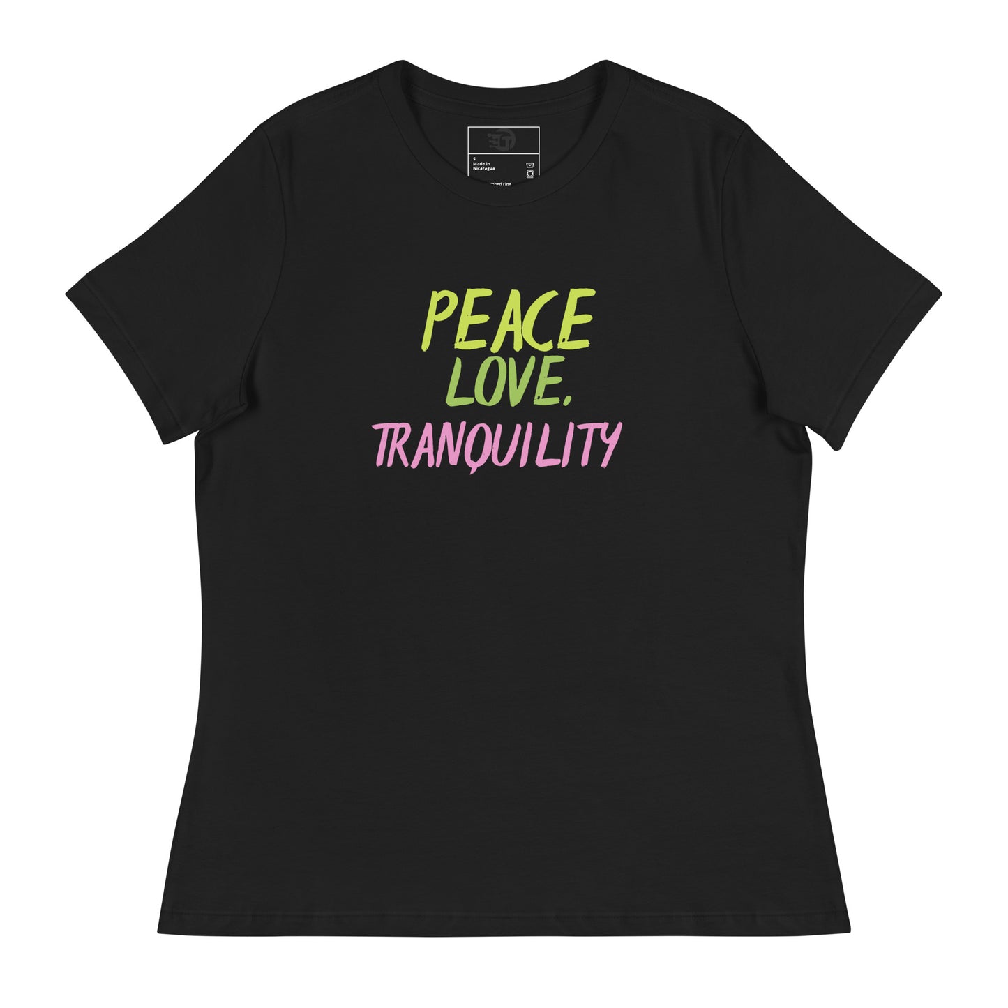 T-shirt Décontracté pour Femme Peace Love tranquility