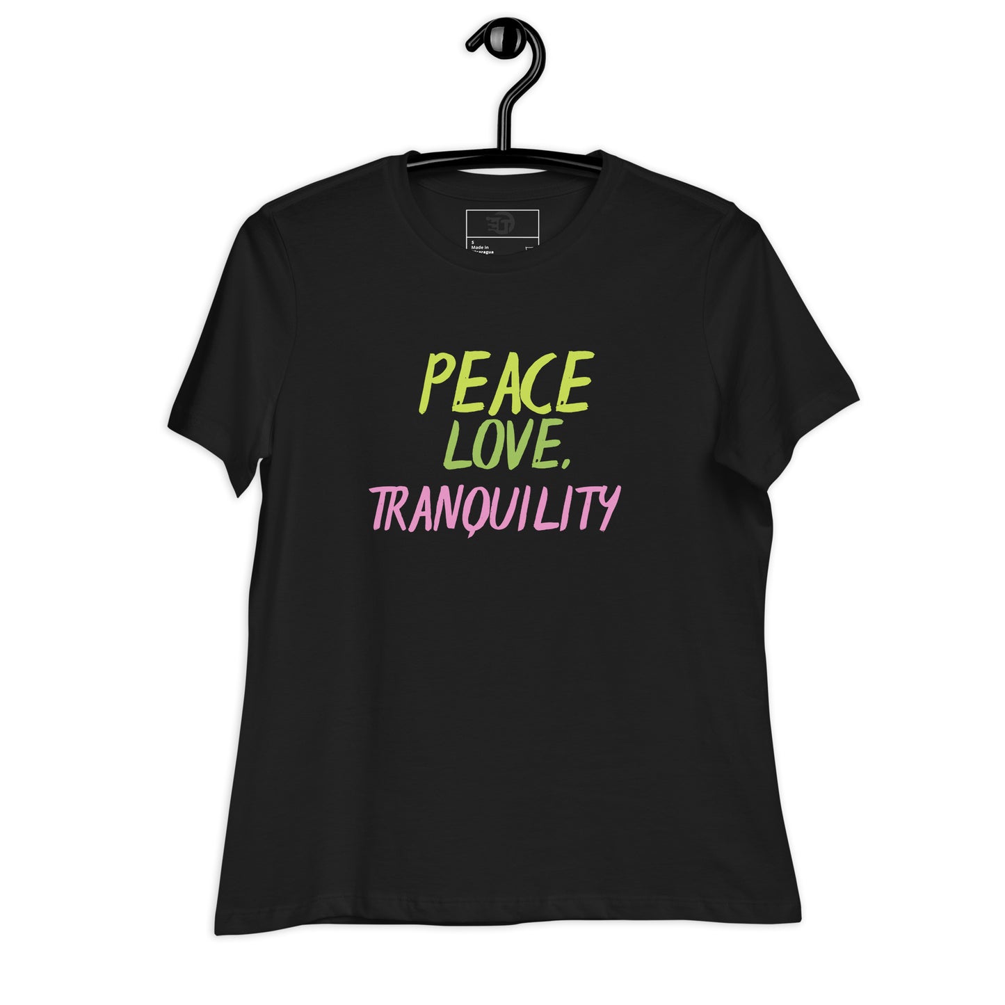 T-shirt Décontracté pour Femme Peace Love tranquility