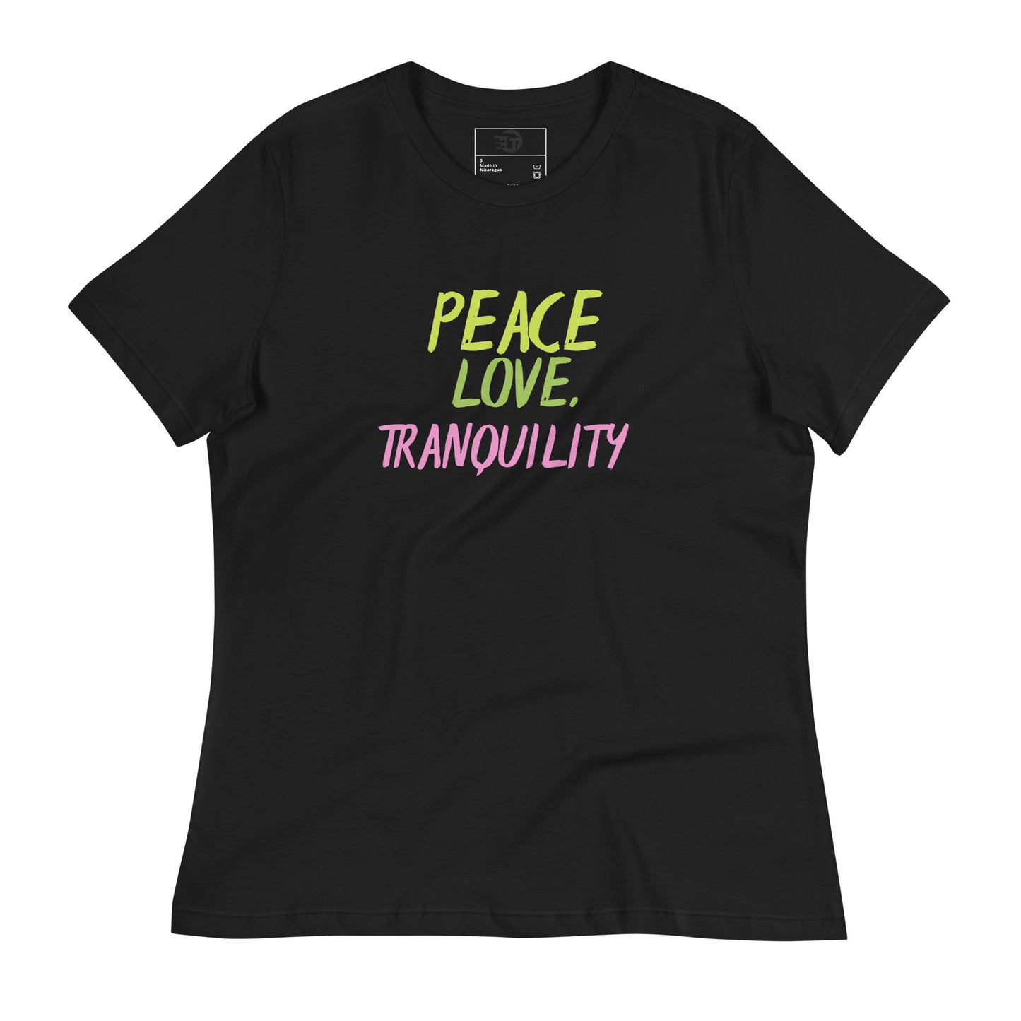 T-shirt Décontracté pour Femme Peace Love tranquility